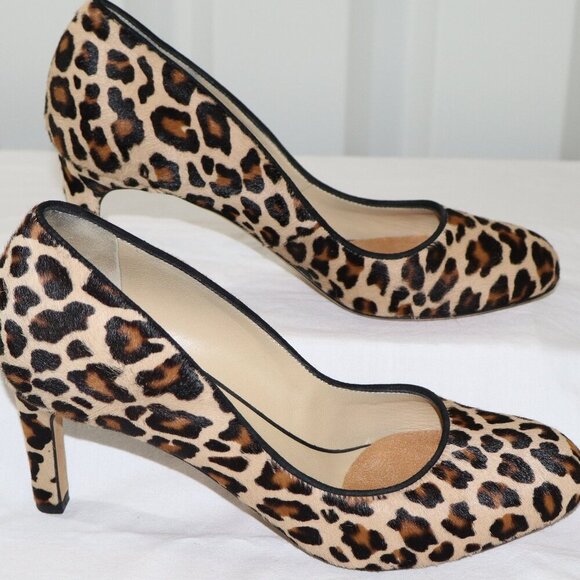 Hobbs London Womens Leopard Calf Hair Heels Pumps Court Shoes Size EU 36 US 5 - Picture 1 of 8